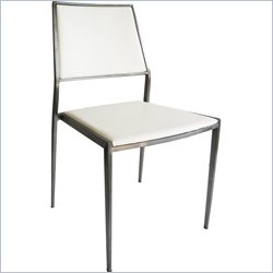 Bellini Modern Living Marcel Stackable Dining Chair in White