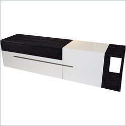 Bellini Modern Living Jasper 67 TV Stand in White Gloss & Black Ash