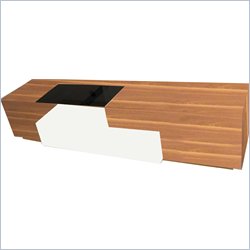 Bellini Modern Living Jakob 70 TV Stand Light in Walnut & White Gloss