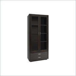 Bellini Modern Living Catania 2 Door Curio Cabinet in Espresso