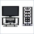 BDI Icon Flat Panel/LCD/Plasma Wood TV Stand and Audio Rack in Silver Finish