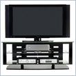 BDI Icon LCD/Plasma Glass TV Stand in Black or Silver Finish