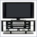 BDI Icon LCD/Plasma Glass TV Stand in Black or Silver Finish