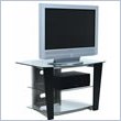 BDI Vector LCD/Plasma Glass TV Stand in Black Finish