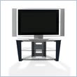 BDI Vector LCD/Plasma Glass TV Stand in Black Finish