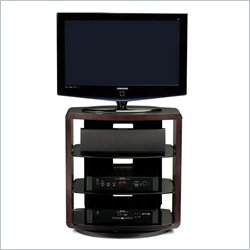 BDI Valera Single Wide 4 Shelf Swivel TV Stand-Natural Stained Cherry