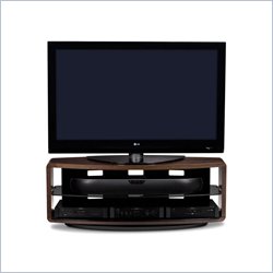 BDI Valera Triple Wide 3 Shelf TV Stand-Chocolate Stained Walnut