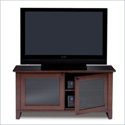 BDI Novia Wide Wood TV Stand in Cocoa Stained Cherry