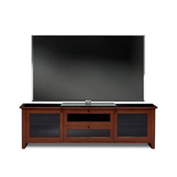 BDI Novia LCD/Plasma Glass Top TV Stand in Cocoa Stained Cherry