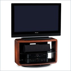 BDI Valera Single Wide 3 Shelf Swivel TV Stand in Natural Cherry