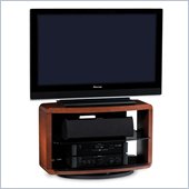 BDI Valera Single Wide 3 Shelf Swivel TV Stand in Natural Cherry