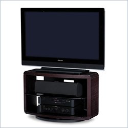 BDI Valera Single Wide 3 Shelf Swivel TV Stand in Espresso Oak