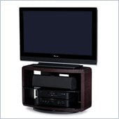 BDI Valera Single Wide 3 Shelf Swivel TV Stand in Espresso Oak