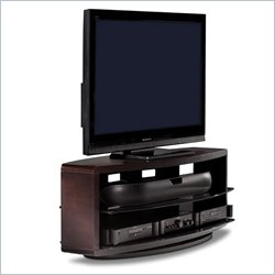 BDI Valera Triple Wide 3 Shelf TV Stand in Espresso Stained Oak
