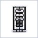 BDI Icon Steel Black Audio Rack with 5 Glass Shelves