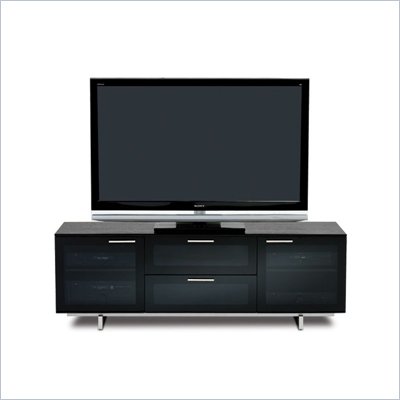 BDI Avion Noir Series II Triple-Wide Cabinet TV Stand in Black