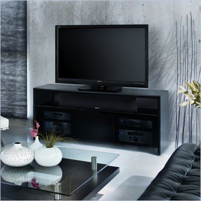 BDI Casata Wood Flat Panel/Plasma TV Stand in Black Stained Oak