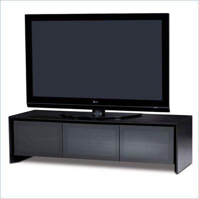 BDI Casata Flat Panel or Rear Projection TV Stand in Black Stained Oak