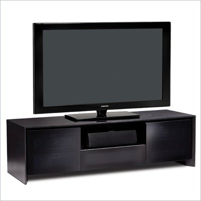BDI Casata Flat Panel or Rear Projection TV Stand in Black Stained Oak