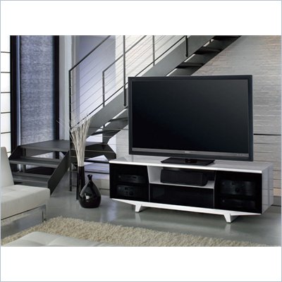 BDI Marina LCD/Plasma Wood TV Stand Cabinet in Gloss White Finish