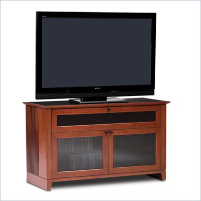 BDI Novia Double-wide cabinet TV Stand in Natural Stained Cherry