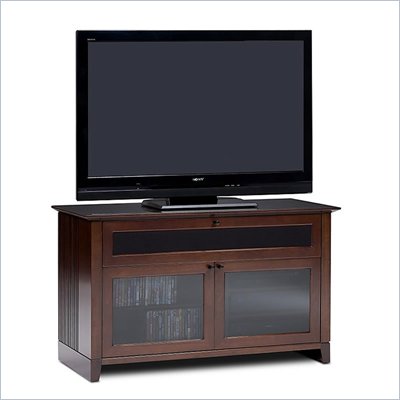 BDI Novia Double-wide cabinet TV Stand in Cocoa Stained Cherry