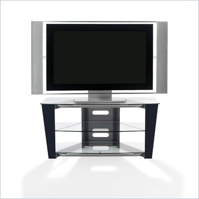BDI Vector LCD/Plasma Glass and Metal TV Stand in Black Finish