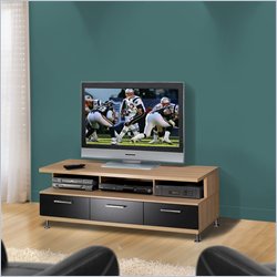 Nexera Eclipse Biscotti and Black Plasma/LCD TV Stand