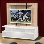 Nexera Eclipse Wood Support Panel in Biscotti with Universal Plasma/LCD TV Mounting Bracket