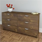 Nexera Nocce 6 Drawer Double Dresser in Truffle Finish