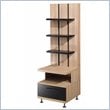 ADD TO YOUR SET: Nexera Eclipse Storage Tower in Biscotti & Black Finish