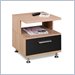 Nexera Eclipse End Table in Biscotti & Black Finish