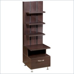 Nexera Eclipse Storage Tower in Rich Dark Espresso