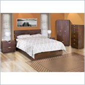 Nexera Nocce Platform Bed 3 Piece Bedroom Set with Free Mirror
