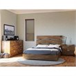Nexera Nocce Wood Platform Bed 3 Piece Bedroom Set in Truffle