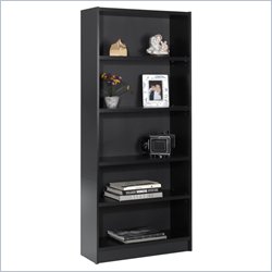 Nexera Essentials 5 Shelf Tall Wood Bookcase