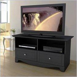 Nexera Pinnacle Black 49 Inch Plasma/LCD TV Stand in Black Lacquer Finish