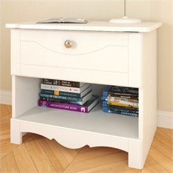 Nexera Dixie Wood Nightstand in White