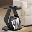 ADD TO YOUR SET: Nexera Boomerang Fine Textured Lacquer End Table in Wenge Finish