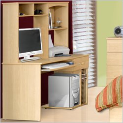 Nexera Alegria Student Desk and Hutch in Natural Maple