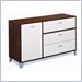 Nexera Topolino 3 Drawer Double Dresser in Truffle and Ivory Finish