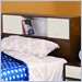 Nexera Topolino Bookcase Storage Headboard in Truffle and Ivory Finish