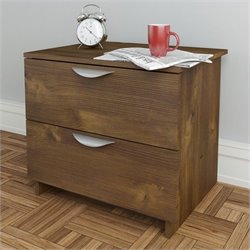 Nexera Nocce 2 Drawer Nightstand in Truffle Finish