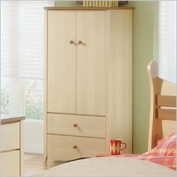 Nexera Renaissance Wardrobe Armoire in Natural Maple and Cappuccino Finish