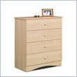 ADD TO YOUR SET: Nexera Alegria 4 Drawer Chest in Natural Maple Finish