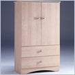 ADD TO YOUR SET: Nexera Alegria 2-Drawer Wardrobe Armoire in Natural Maple
