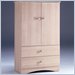 Nexera Alegria 2-Drawer Wardrobe Armoire in Natural Maple