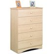ADD TO YOUR SET: Nexera Alegria 5 Drawer Chest in Natural Maple Finish