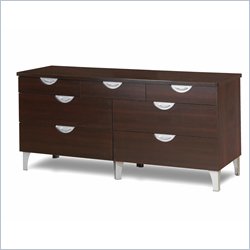 Nexera Pablo 7 Drawer Double Dresser in Rich Dark Espresso