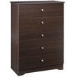 ADD TO YOUR SET: Nexera Pocono 5 Drawer Chest in Espresso